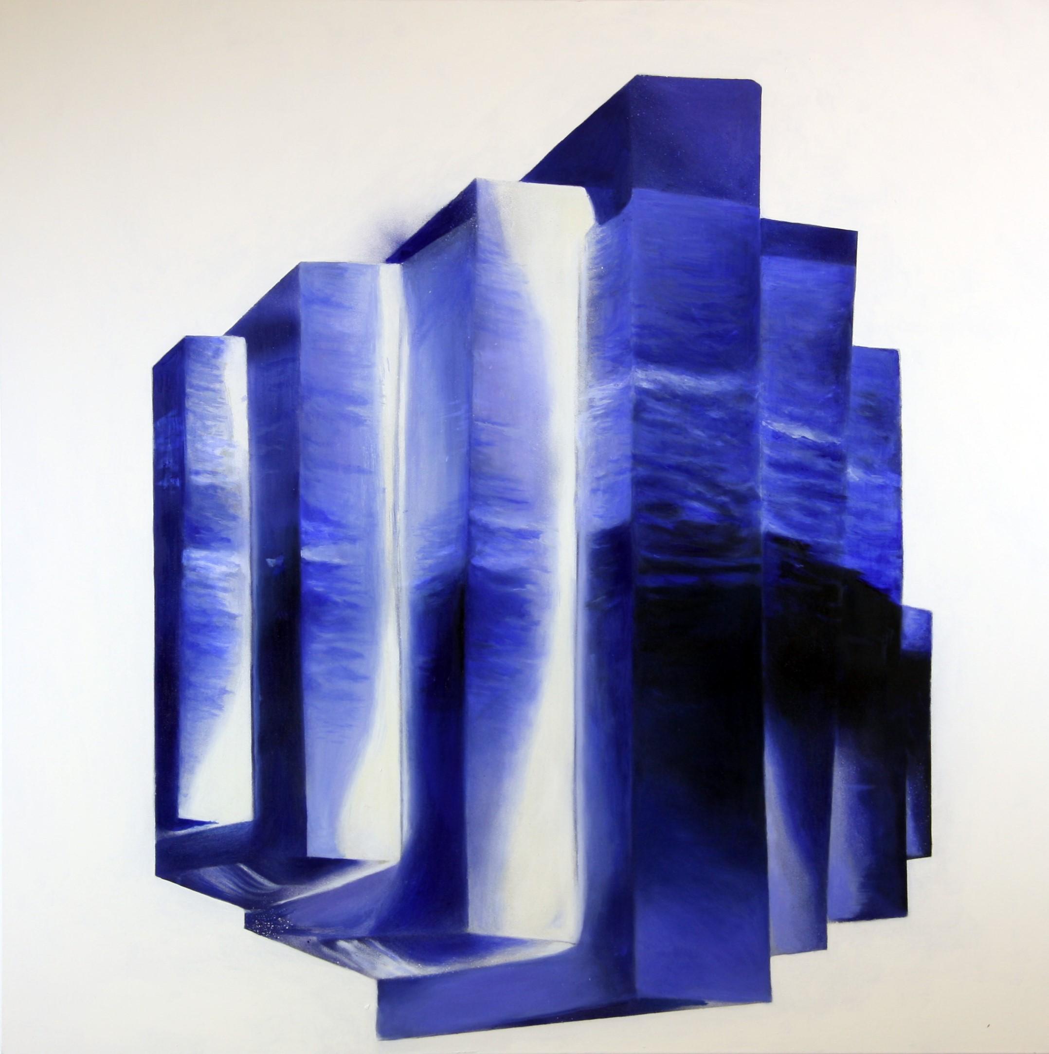 Rania Rangou, 'The sea in words', 2014, oil on canvas, 100x100cm
